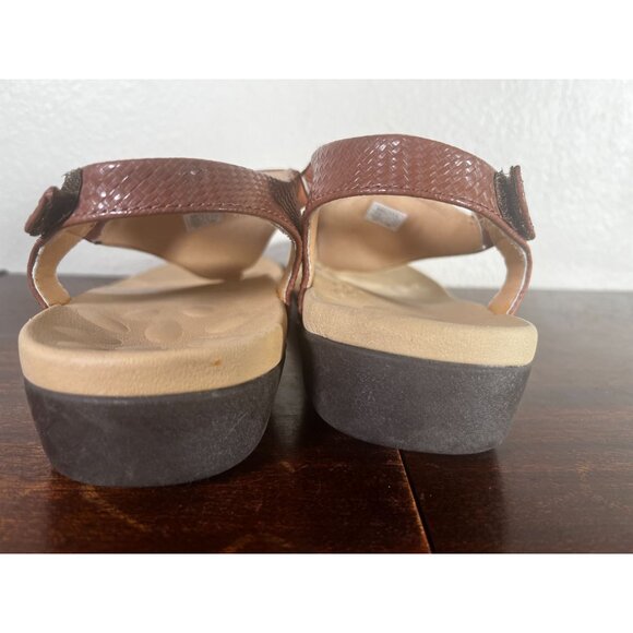 MEGNYA Orthotic Sandals Womens Sz 7.5 Brown Vegan Plantar Fasciitis Flat Feet Ho - Picture 5 of 13